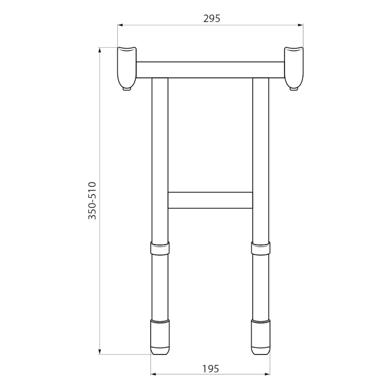 Podpěra po sklopné sedátko do sprchového koutu, bílá A141100