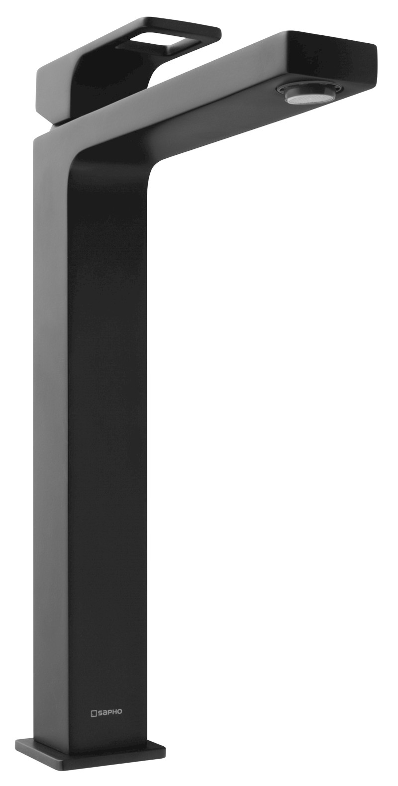 FORATA  stojánková umyvadlová baterie vysoká, prodloužená hubice, černá mat FT007/15