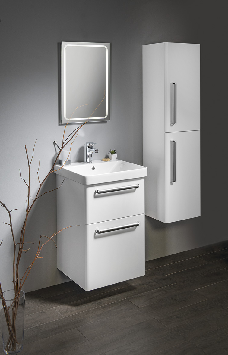 THEIA umyvadlová skříňka 46,4x70x44,2cm, 2xzásuvka, bílá TH050-3030
