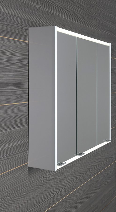 BATU galerka 80x71x15cm, 2x LED osvětlení, bílá lesk 1141131