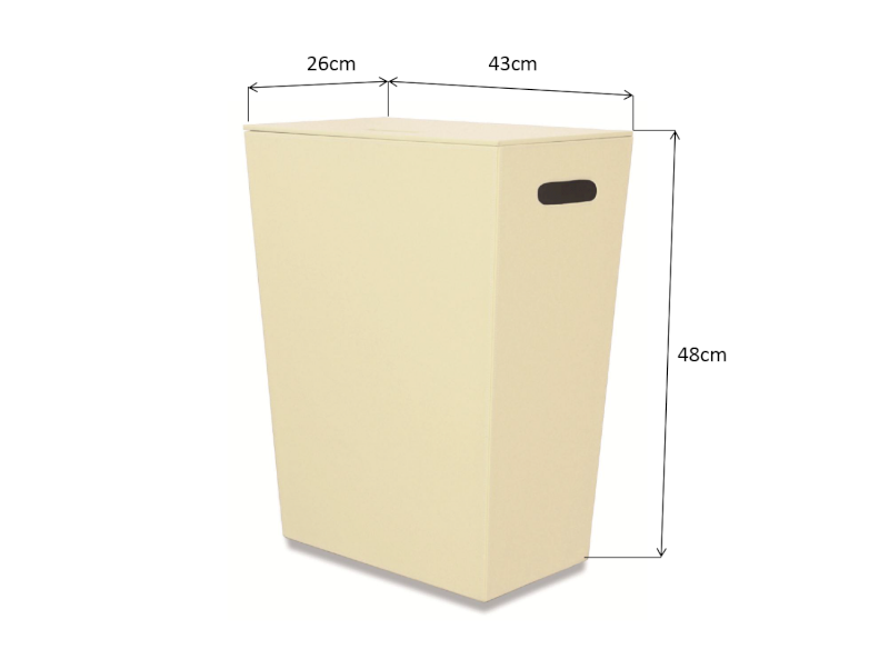 ECO PELLE koš na prádlo 43x48x26cm, krémová 2462CR