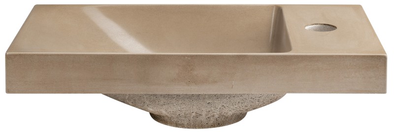 AGOS betonové umývátko 40x22cm, levé/pravé, písková pololesk AS40014