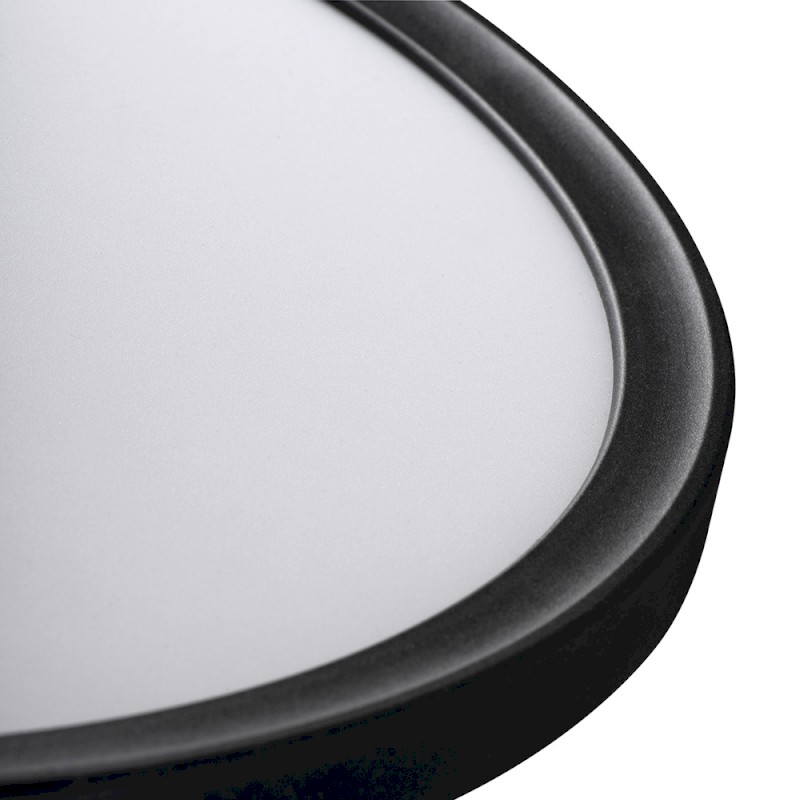 AZPO stropní LED svítidlo, ø 290mm, 18,5W, IP54, černá mat 31503