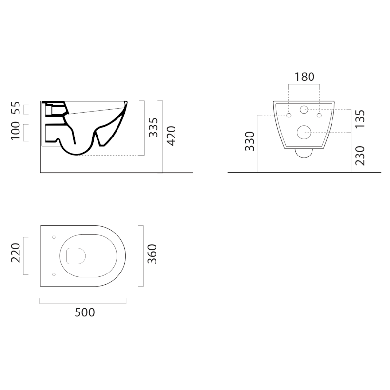 PURA závěsná WC mísa, Swirlflush, 36x50cm, bílá ExtraGlaze 881611