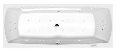 LILY hydromasážní vana, 170x70x39cm, Highline Hydro-Air, chrom 72230.6010
