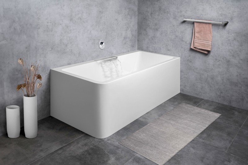 CASCATA R MONOLITH obdélníková vana 180x80x60cm, kaskáda nerez 73836MR.100