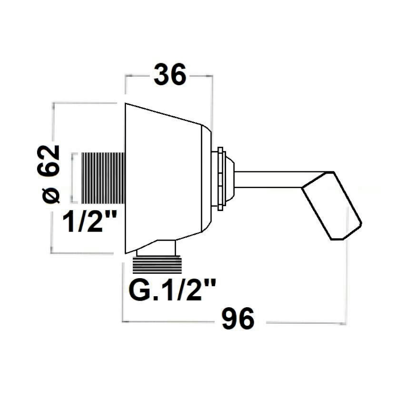 Držák sprchy kulatý otočný, s vyústěním, chrom SUP4B