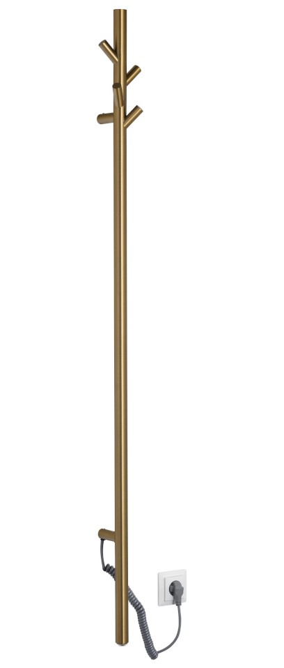 PASADOR elektrický sušák ručníků, kulatý, 150x1500 mm, 30 W, zlatá mat ER175GB