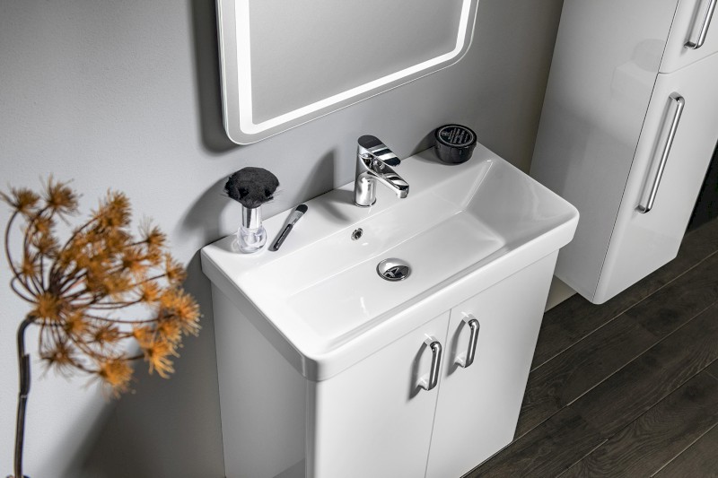 THEIA umyvadlová skříňka 66,3x70x35cm, 2x dvířka, bílá TH072-3030