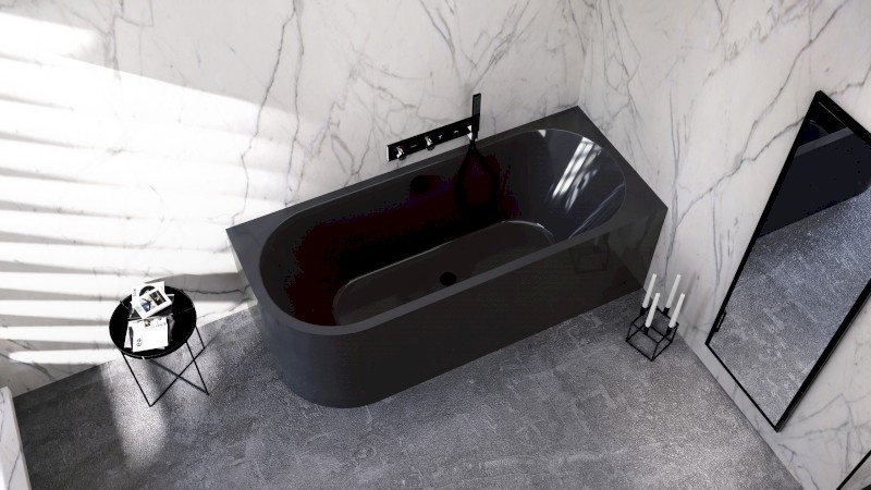 VIVA R MONOLITH asymetrická vana 170x75x60cm, šedá 78119M.30