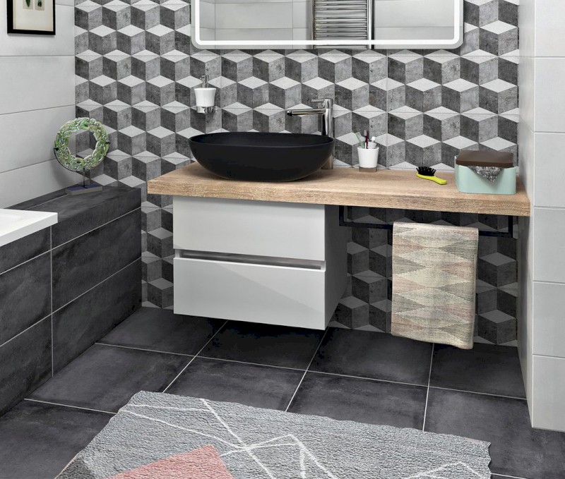 AVICE sušák osušky, 450x95mm, černá mat VC467