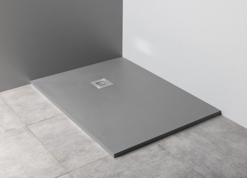 MITIA sprchová vanička z litého mramoru, obdélník 120x70cm, šedá PMS12070