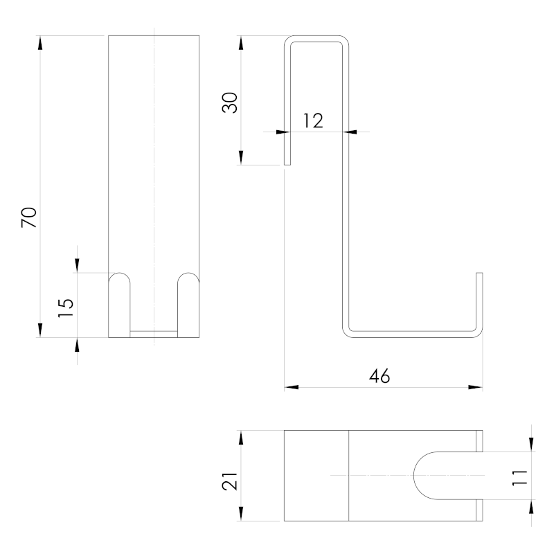 THOR uchycení na zástěnu pro stěrku, chrom 562613