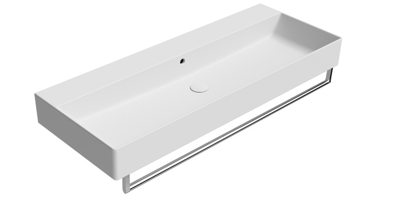 KUBE X keramické umyvadlo 120x47cm, bez otvoru, bílá mat 9424009
