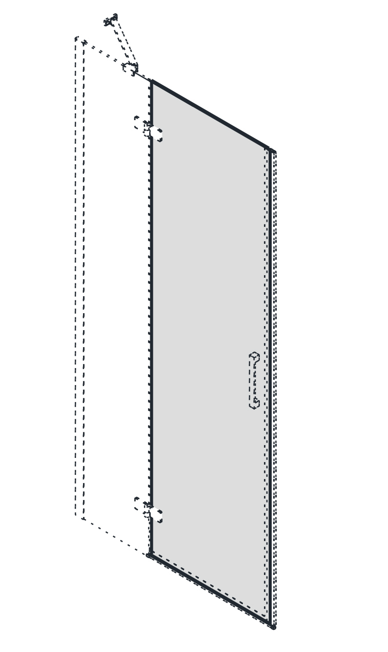 TRINITY otočný díl dveří do niky, sklo čiré, levé GT1200CL