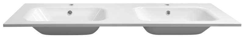 ARECA dvojumyvadlo, litý mramor, 141x51,5cm, bílá AC141