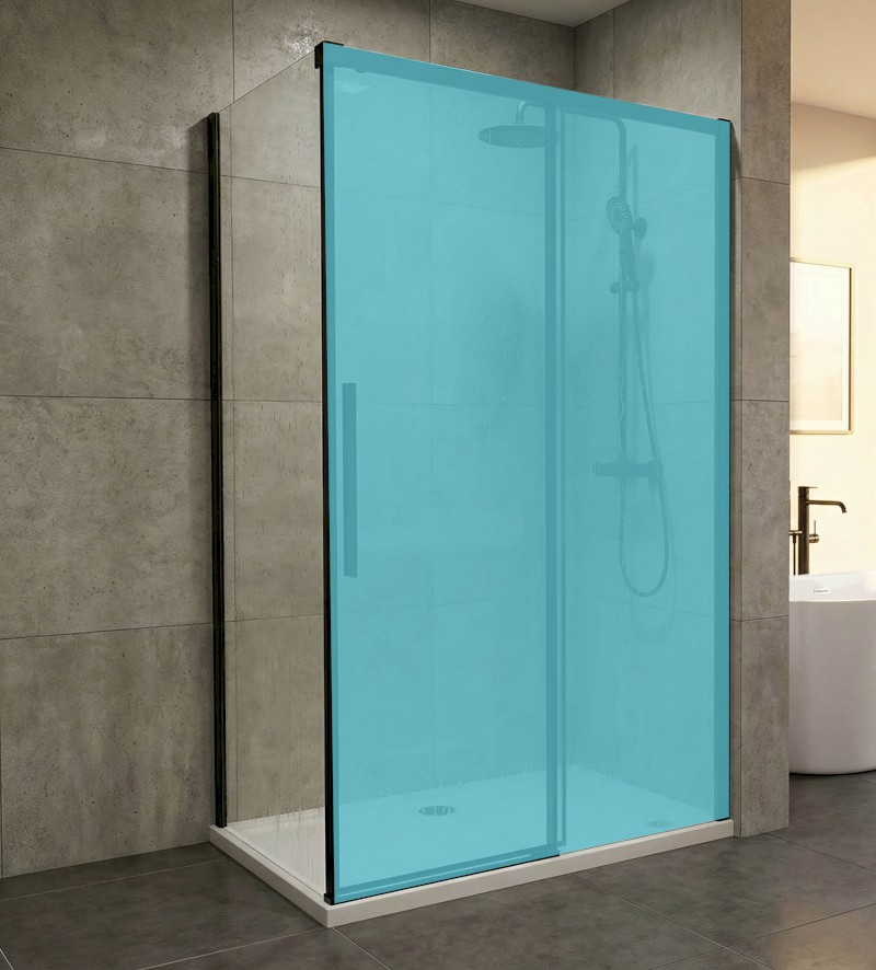 LUXOR BLACK boční stěna 1000mm, čiré sklo GU5610B