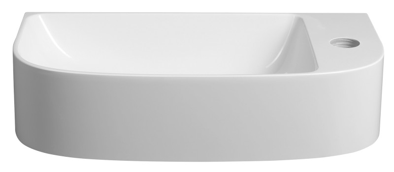 ALGA umývátko, litý mramor, 44x22cm, bílá AG440