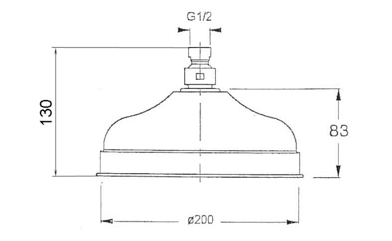 ANTEA hlavová sprcha, průměr 200mm, zlato SOF2005