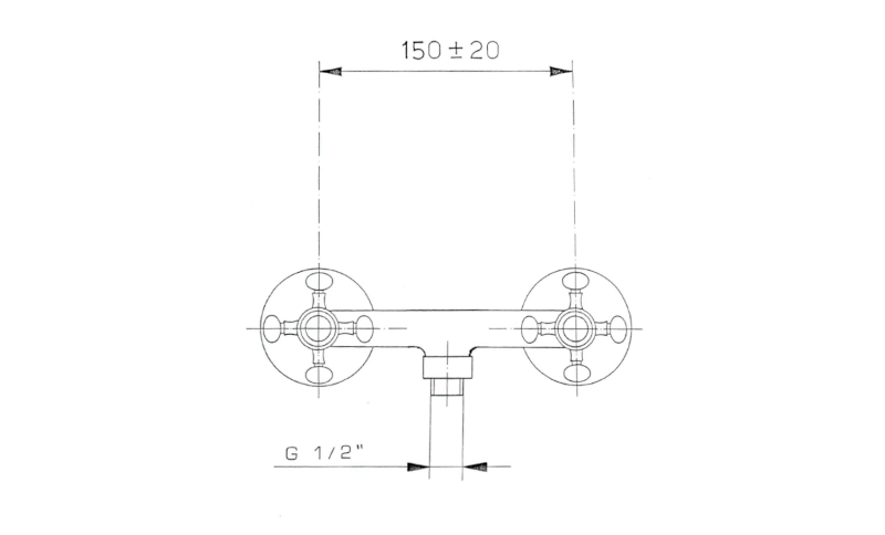 ANTEA nástěnná sprchová baterie, nikl 3868