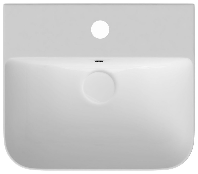 SOTT AQUA keramické umyvadlo závěsné/na desku, 51x50cm, bílá 10SQ51051