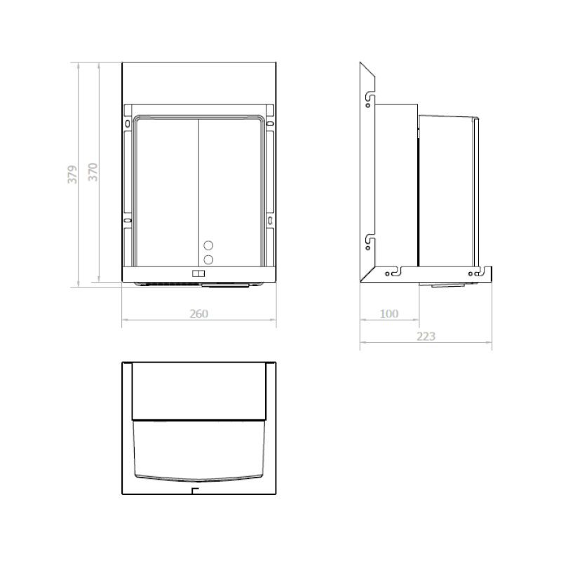 BASIC zrcadlová skříňka 100cm s automatickým dávkovačem mýdla a senzorovým osoušečem rukou MUM000122