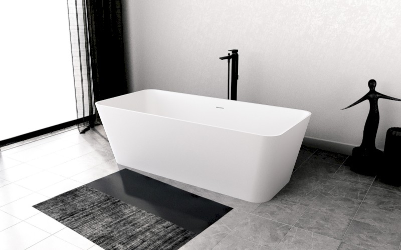 LEYLA volně stojící vana, solid surface 170x78x55cm, bílá mat 92530