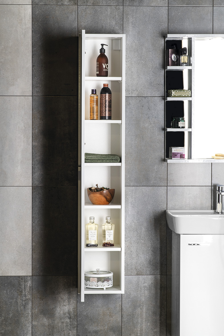 ZOJA/KERAMIA FRESH skříňka vysoká 25x140x20cm, bílá 51125