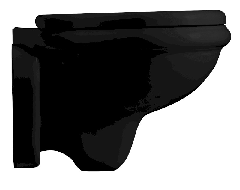 RETRO závěsná WC mísa, 38x52cm, černá mat 101531