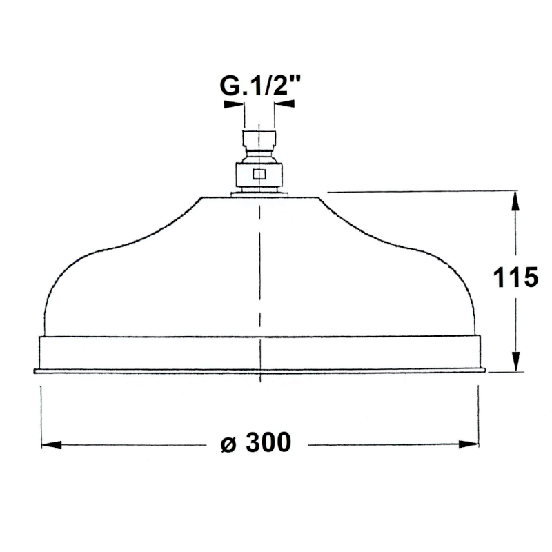 ANTEA hlavová sprcha, průměr 300mm, chrom SOF3001