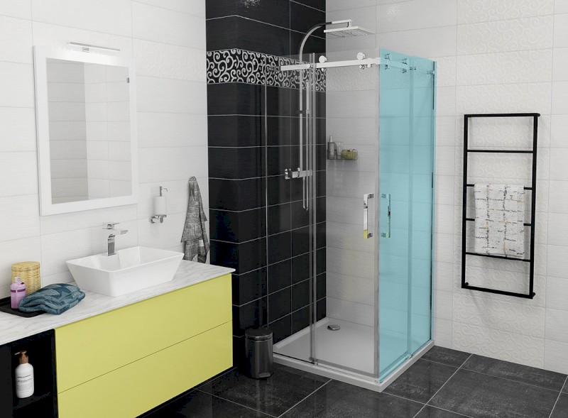 DRAGON sprchové posuvné dveře rohový vstup 1200 mm, čiré sklo GD4212