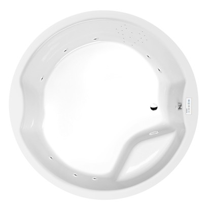 ROYAL ROUND hydromasážní vana, 172x172x49cm, Highline Hydro, chrom 73211.5010