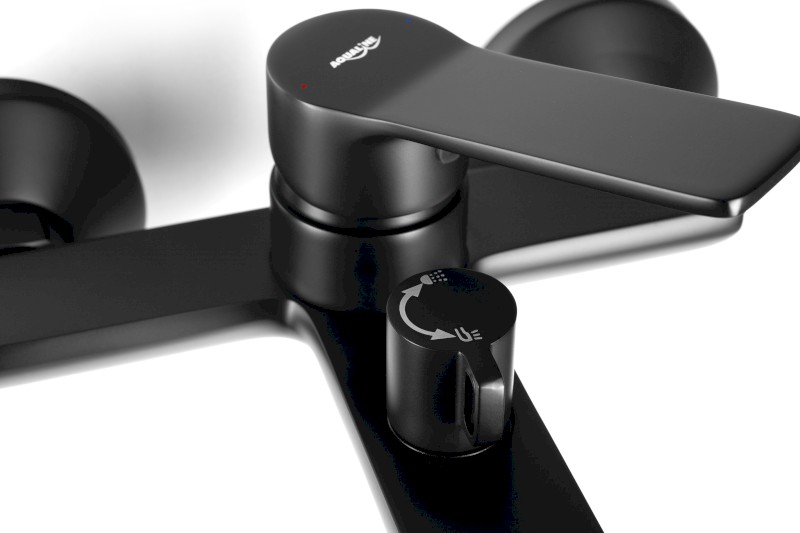 SINTRA nástěnná vanová baterie, černá mat SX010B