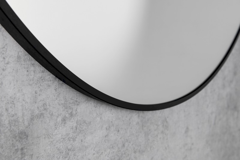 AROWANA kulaté zrcadlo v rámu ø 60cm, černá mat AWB060