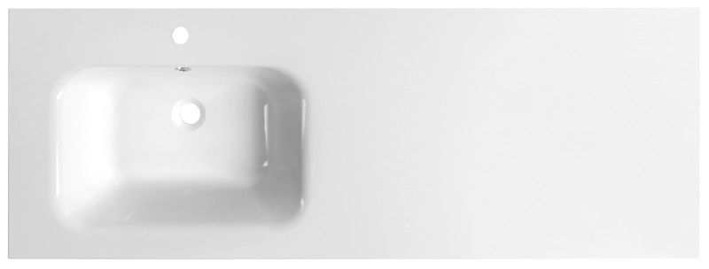 ARECA umyvadlo, litý mramor, 141x51,5cm, levé, bílá AC141L