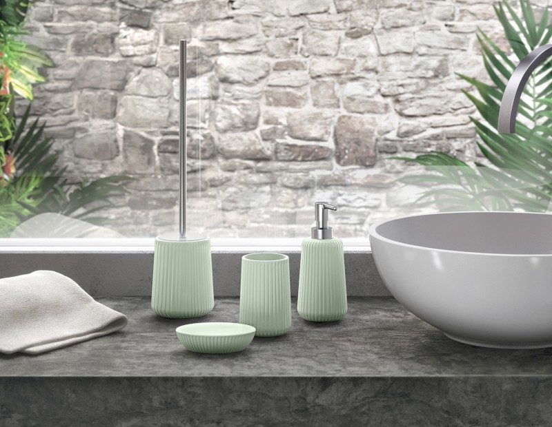 MARIKA WC štětka na postavení, zelená MK3307