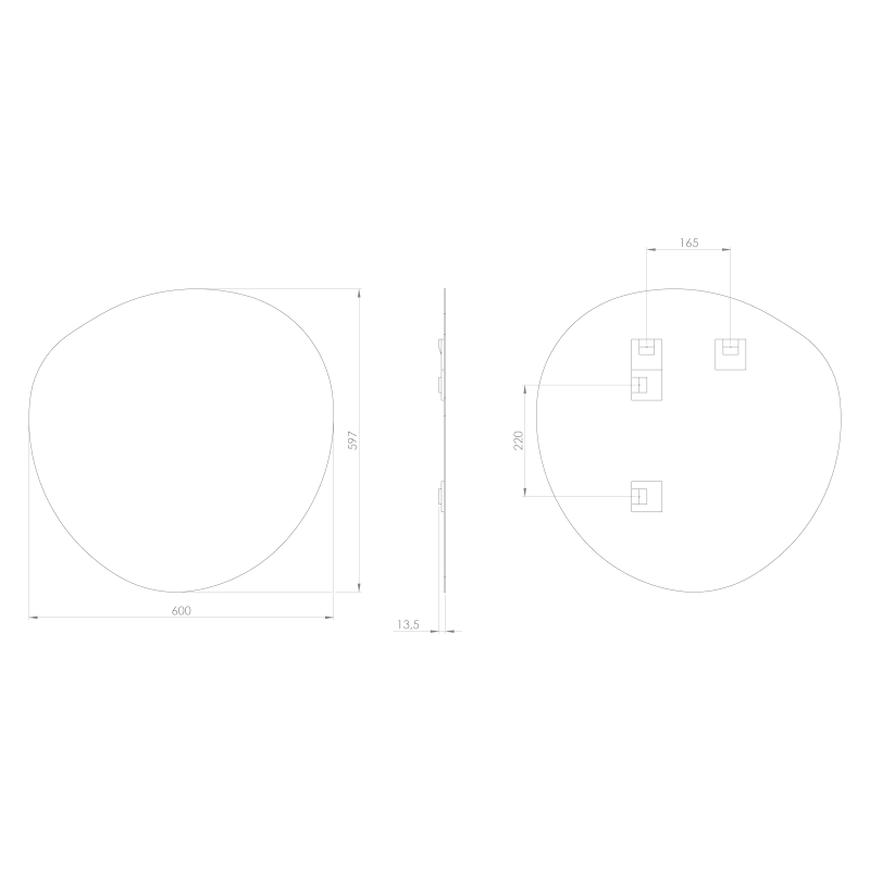STEN zrcadlo 60x60cm NA265