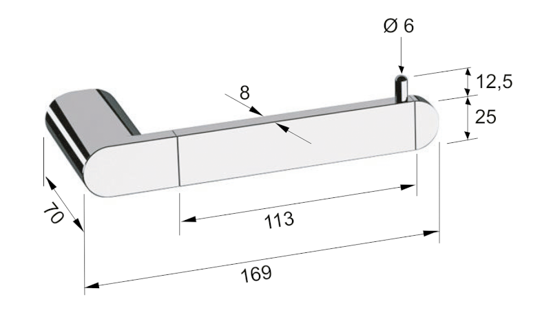 FLORI držák toaletního papíru, chrom RF017