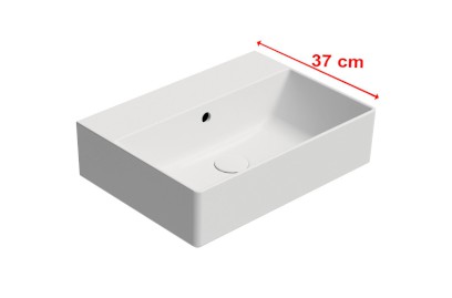 KUBE X keramické umyvadlo 50x37cm, bez otvoru, bílá mat 9447009