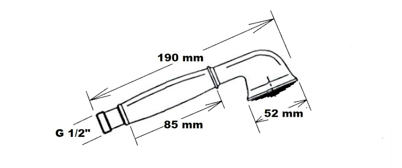 ANTEA ruční sprcha, 180mm, mosaz/zlato DOC25