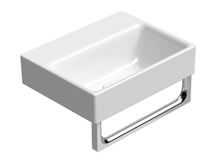 NUBES keramické umývátko 36x28cm, bez otvoru, bílá ExtraGlaze 9638011