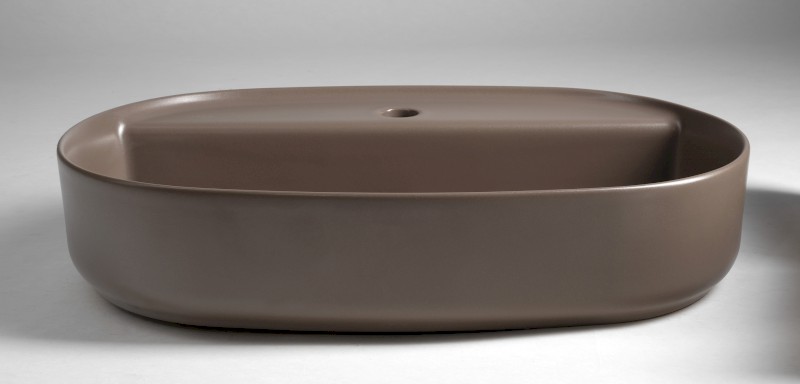 INFINITY OVAL keramické umyvadlo na desku, 60x40cm, taupe 10NF65060-2H