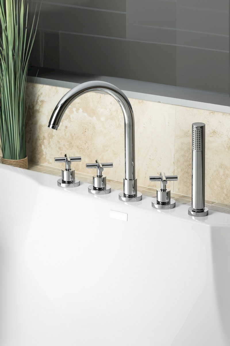 AXIA pětiprvková baterie na okraj vany, sprcha Link, chrom 532