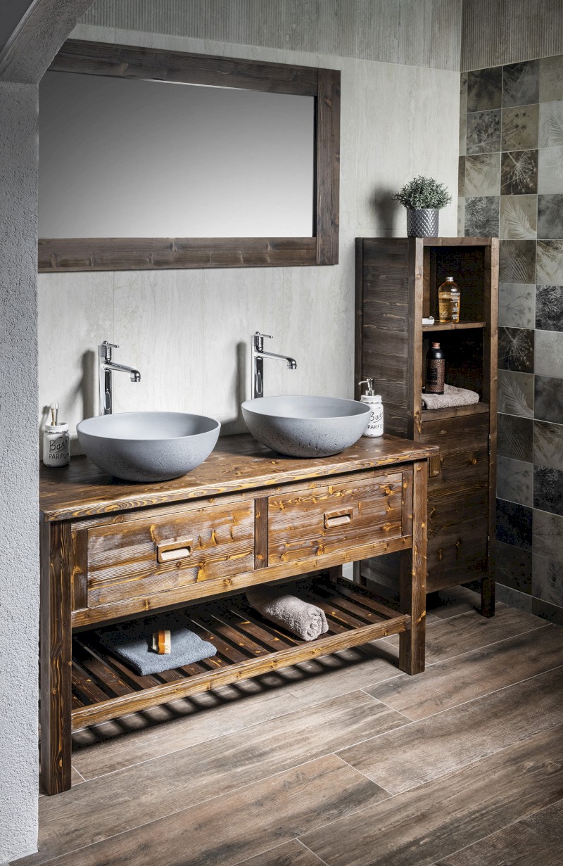 FORMIGO betonové umyvadlo na desku, Ø 39cm, šedá mat FG317