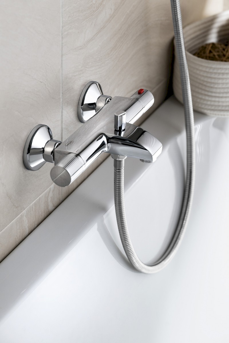 ACTION nástěnná vanová termostatická baterie, chrom MB106