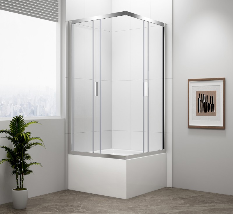 CARMEN sprchová čtvercová zástěna 800x800x1650mm, čiré sklo MD5216