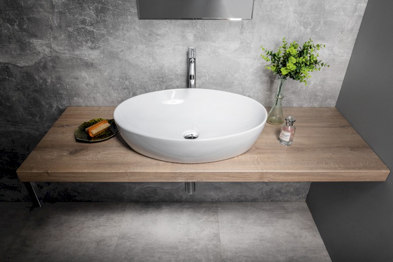 PERA keramické umyvadlo na desku, 62,5x42cm, bílá AR457