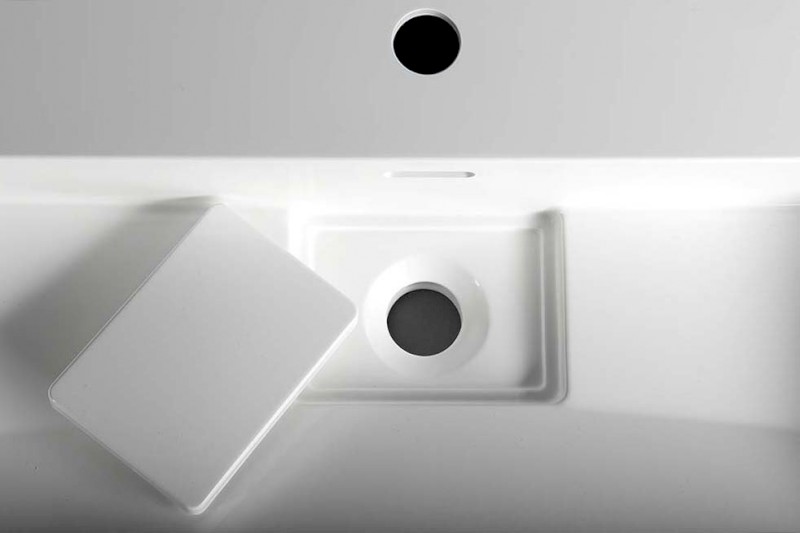 AMUR umyvadlo, litý mramor, 90x46cm, kryt výpusti, bílá 55032