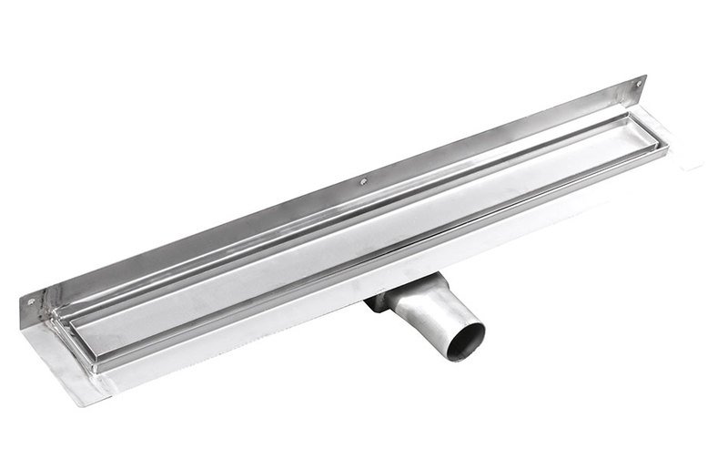 MANUS PIASTRA nerezový podlahový žlab s roštem pro dlažbu, ke stěně, L-1250, DN50 GMP98