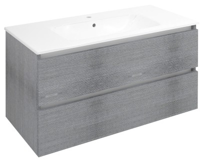 EZARA umyvadlová skříňka 99,8x52x46cm, dub stříbrný EZ101-1111